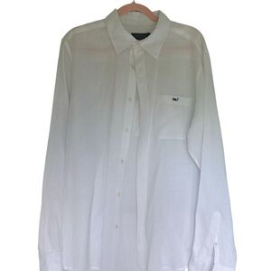 Vineyard Vines White Casual Button Down Shirt
